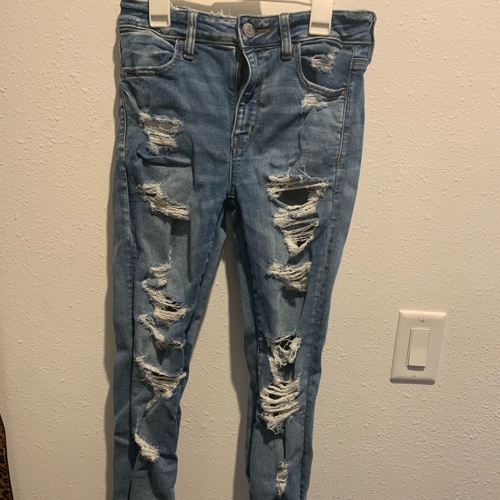 American Eagle Hurricane Distressed Skinny Jeans